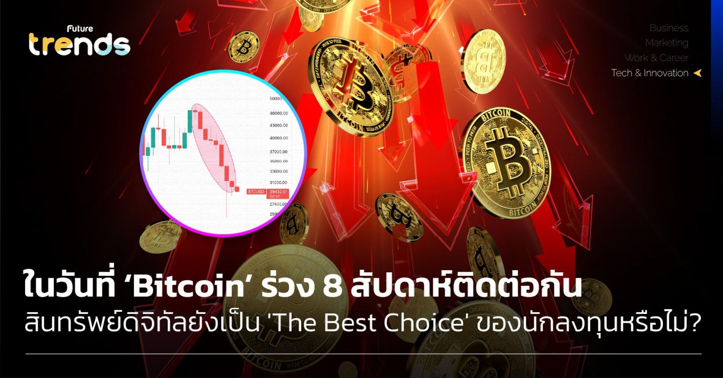 ในวันที่ ‘Bitcoin’ ร่วง 8 สัปดาห์ติดต่อกัน สินทรัพย์ดิจิทัลยังเป็น ‘The Best Choice’ ของนักลงทุนหรือไม่?